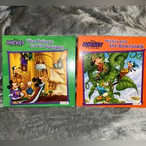 Lot Of 2 Bendon Books Mickey & Friends Hardcover Books